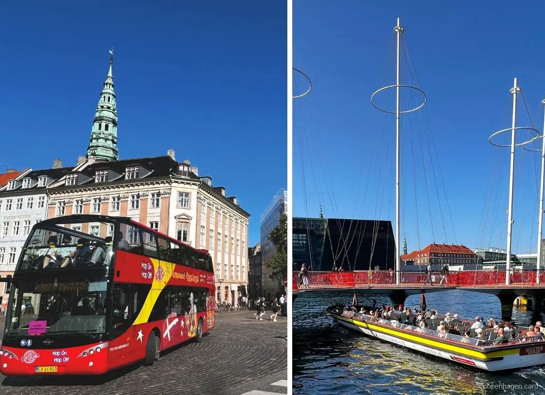 Bus panoramique et croisière sur les canaux du Billet Bus et Bateau de Copenhague