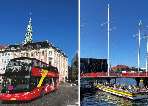 Bitllet Bus i Vaixell de Copenhagen amb el bus turístic i el creuer pels canals