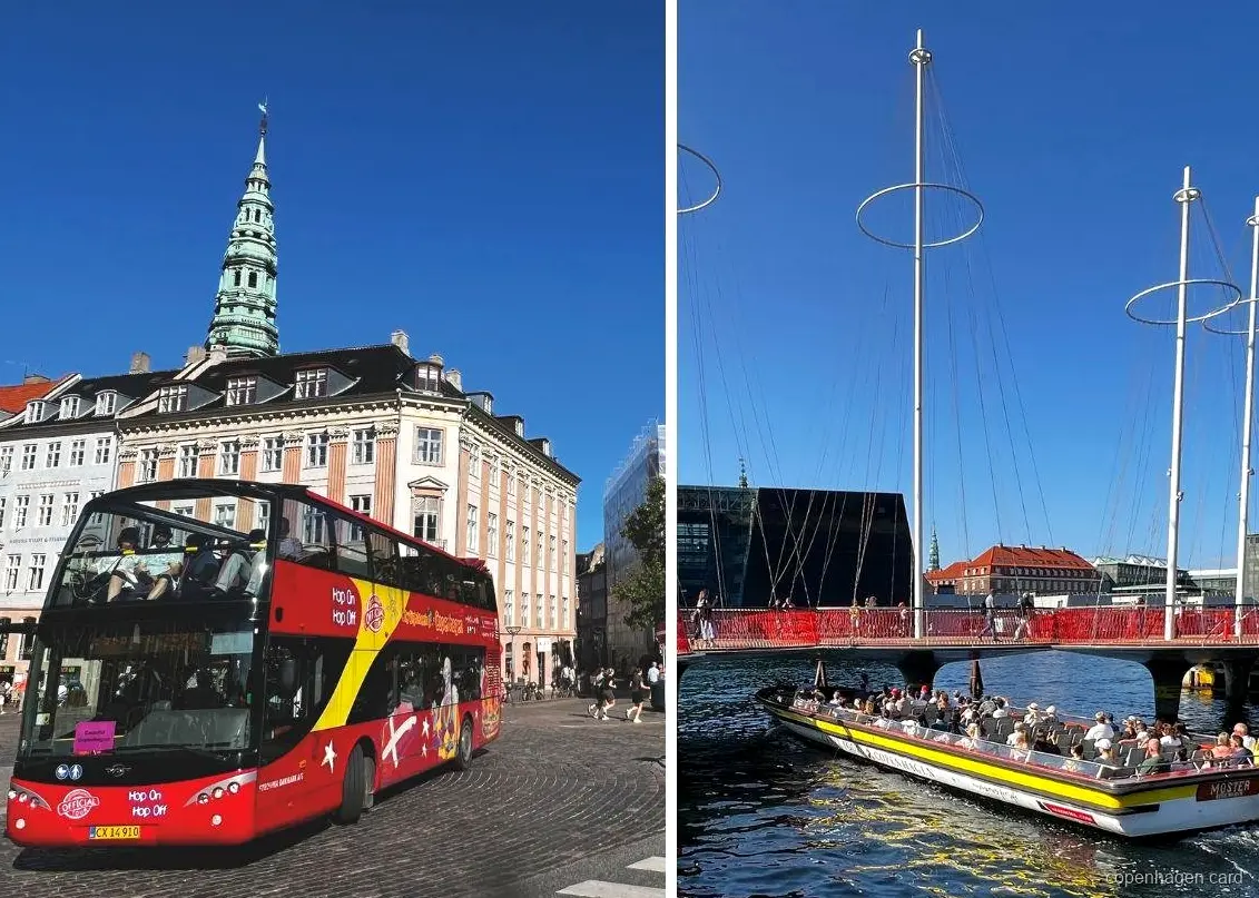 Kopenhagen Bus- und Boot-Ticket: Sightseeing-Bus und Kanalrundfahrt-Kombi