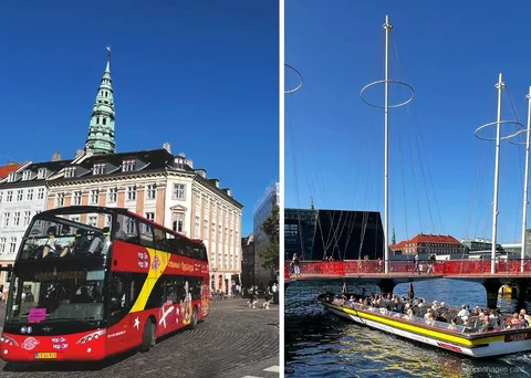 Kopenhagen Bus en Boottocht Ticket sightseeingbus en grachtentocht combinatie