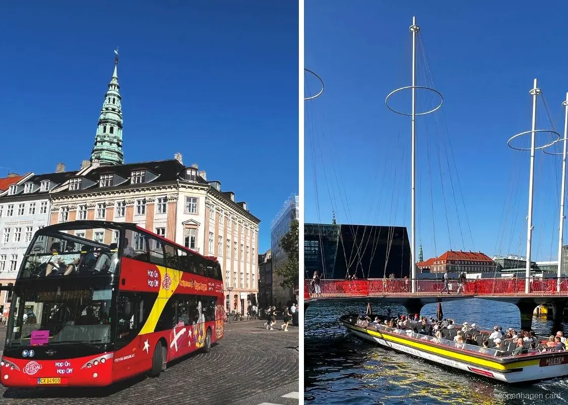 Kopenhagen Bus en Boottocht Ticket sightseeingbus en grachtentocht combinatie